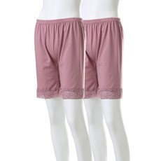 KerriLucy 蕾絲棉質彈力5分襯褲 2件組