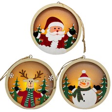 LED燈聖誕裝飾 3入, 什錦