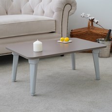 레몬트리 LPM 6단 높이조절 클래식 라운드 접이식 테이블, 무광 브라운