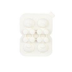 플라라 곰돌이 4칸 얼음틀, 화이트, 1개