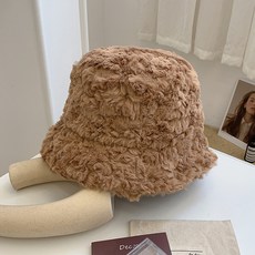 뽀글이 페이크 양털 벙거지 모자