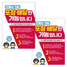 제제데코 마스크 착용 안내 포스터 스티커 A3 JCP 058, 혼합색상, 2개