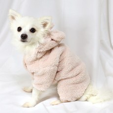 닥터블랭크 강아지 귀달이 후리스 올인원, 핑크, 1개