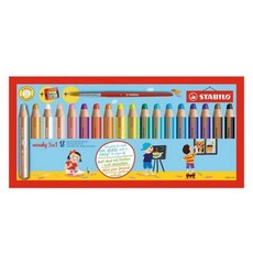 STABILO 思筆樂 三合一木本色鉛筆, 18色