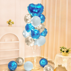Starium 活動派對 LED 燈架氣球組, 1套, 藍色