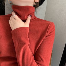 PEONIST 女士高領長袖修身內搭T恤 2件組