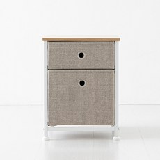 마켓비 NOVEN 패브릭 미니서랍장 A형 300400, 베이지, 2단
