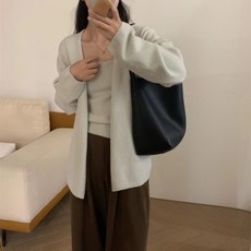 아이엠몽 여성용 루즈핏 롱슬리브 가디건 + 민소매 니트 세트 R5W112