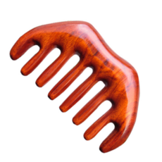 刮痧梳頭髮按摩工具 梯形型, 紅色的, 1個