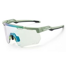 ROCKBROS 洛克兄弟 運動變色風鏡 含近視鏡框 SP323, 1個, 霧面綠框