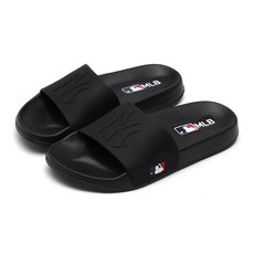 MLB 紐約洋基隊基本款 T 拖鞋, 全黑, 280