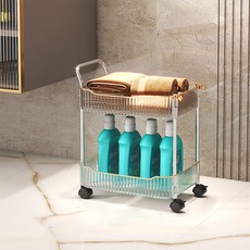 金色居家收納推車 BRP346, 透明, 2層