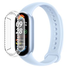 SPACE SHIELD 小米手環相容 閃亮水鑽防撞保護殼, 透明, 1個