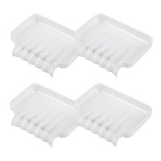 SaeDeuRi 現代風易排水肥皂盤, 白色, 4個