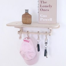 Happytool 樺木長壁架 + 掛鉤 4 件 L5919, 淺褐色的, 一層