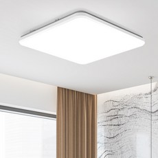 閃電牌 壓克力 LED 無頻閃方形吸頂燈 60W 日光色, 白色