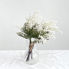 프레시가든 미모사 가지 조화, 화이트, 5개
