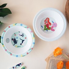 生薑幼兒設計麥片碗 2件組, 小美人魚，貓, 1套