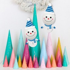 WOW PARTY KOREA 可愛雪人氣球, 藍色, 50個