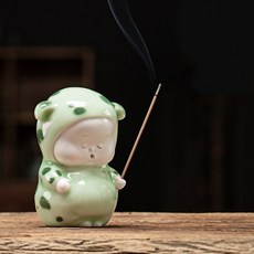 可愛造型炷香台 ET21-01333, 綠色