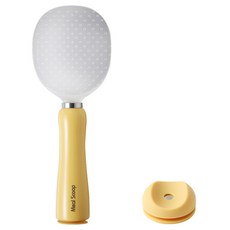 이지실리 흡착 엠보 스탠딩 주걱 + 자석 거치대 세트, 1세트, 옐로우