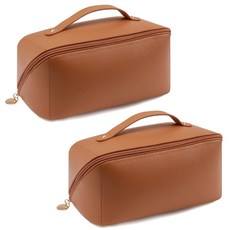 MONACO OLIVE Mauve 大容量收納化妝包, 2個, 駝色