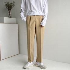 MEOSIDDA 男款打摺防皺寬休閒褲