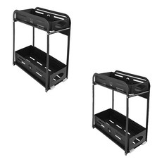 鋼製薄款收納架 YT_RA1073 2入, 黑色