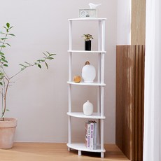 Tres Belle STAY 轉角展示架 站立式層架, 5層, 白色