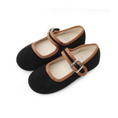 Bimbo Bimba 女童拼色滾邊釦式平底鞋