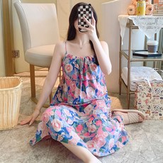 Well Life 悅生活 Best buy 少女系無袖防凸點冰絲睡裙 2件