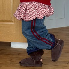 兒童 C 兩穿條紋保暖褲