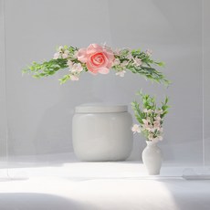 NOBLY 裝飾花環+花瓶, 粉紅色（花瓶）, 1組