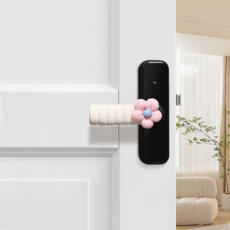 Cashrich 粉彩花朵防撞門把 房門把手保護套, 類型 3