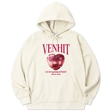 벤힛 TECHNO HEART 오버핏 특양면 후드티셔츠