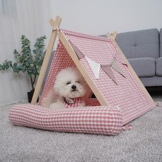 REDPUPPY 寵物 Roche 三角屋, 格紋紅