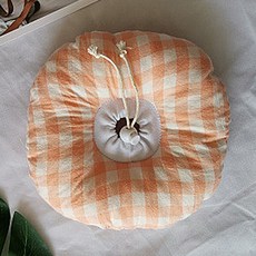 蓬鬆寵物軟墊頸圈 第2季 橘色格紋 XS, 1個