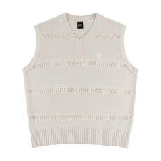 OY NET STRIPE LOGO KNIT VEST