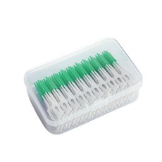 바이핏 소프트 실리콘 치간 칫솔 그린 4.8cm, 160개입, 1개