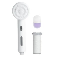 SHIFT 膠囊蓮蓬頭 + 維他命膠囊 + 淨水濾芯 茶樹薰衣草香, 1組, 白色