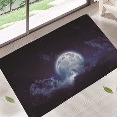 藍夜月光下背景氣氛轉換腳踏墊, 04, 1個