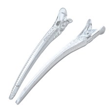 CRYSTAL KAI 美髮用鴨嘴夾, 2個, 透明