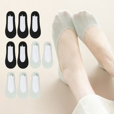 여성용 지앤와이 골지 쿨링 얇은 페이크삭스 덧신 10켤레 세트