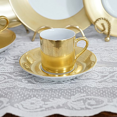 Leichenbach Color Gold 濃縮咖啡杯+碟套組 086402-09006, 黃金, 1套