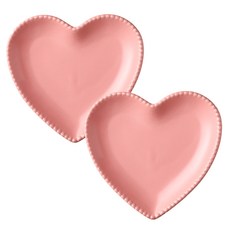 American Road 泡泡愛心陶瓷多用途盤 RK2227, 2個, 粉紅色