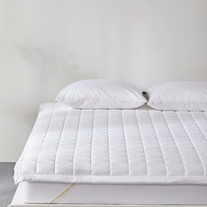 헬렌스타인 고정밴드 80수 샤인코튼 면 침대패드, 화이트