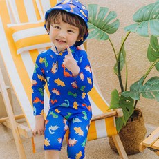 Ddolmuruk 兒童恐龍朋友防曬衣 + 帽子組