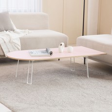 엔토 1200 반타원형 테이블 + 다릿발 보호캡 4p, 핑크