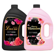 MiLK Cotton 高濃縮香水衣物柔順劑愛我3.06L+櫻花版3.06L, 1組