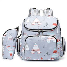 JH Company 時尚印花多功能後背包, 混色